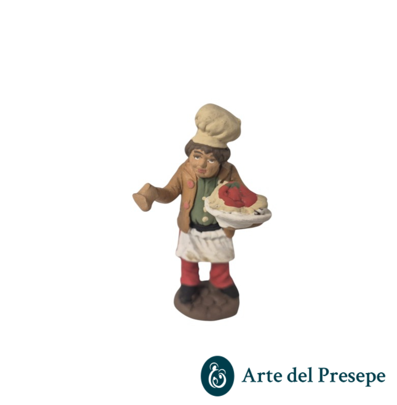 Cuoco con spaghetti in Terracotta da 7cm 157/26