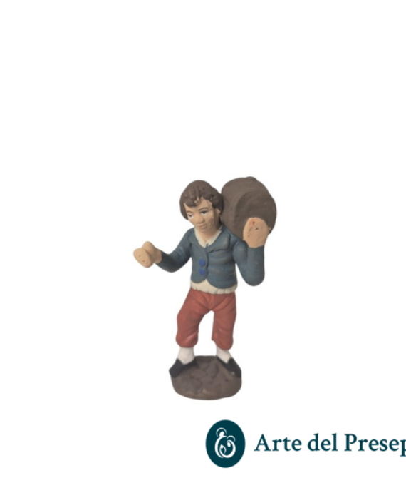 Uomo con botte in spalla in Terracotta da 7cm 163/26