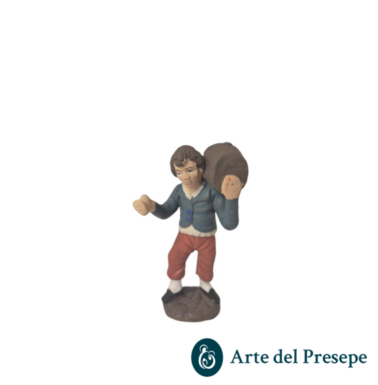 Uomo con botte in spalla in Terracotta da 7cm 163/26