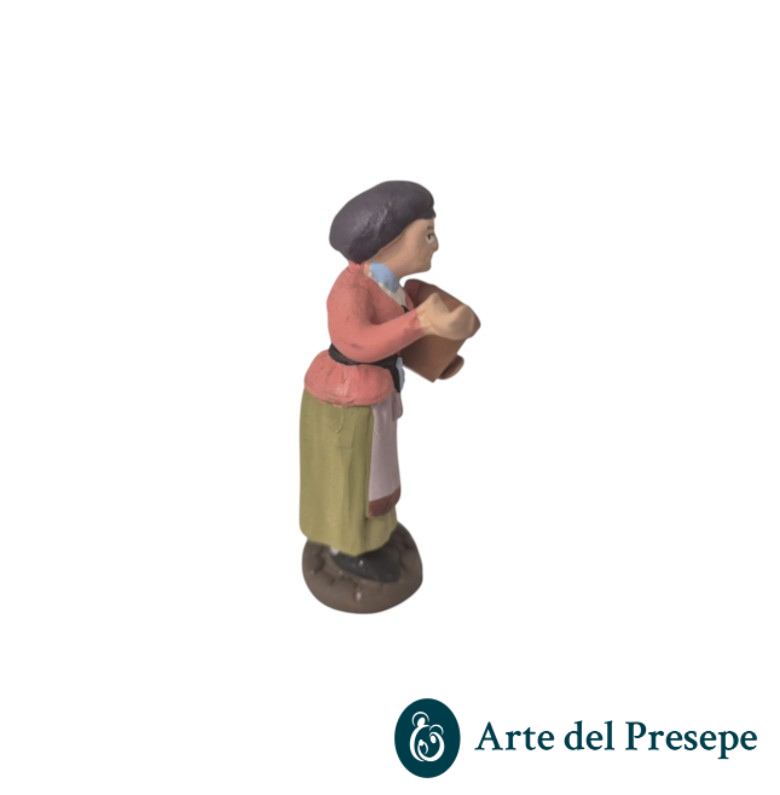 Donna con vaso in braccio in Terracotta da 7cm 166/26 - immagine 4