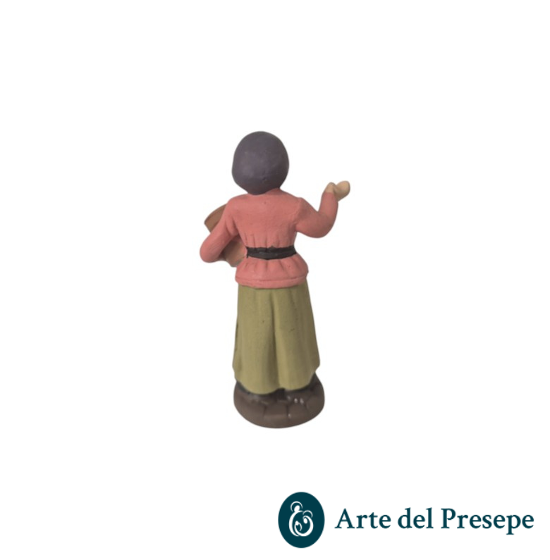 Donna con vaso in braccio in Terracotta da 7cm 166/26 - immagine 3