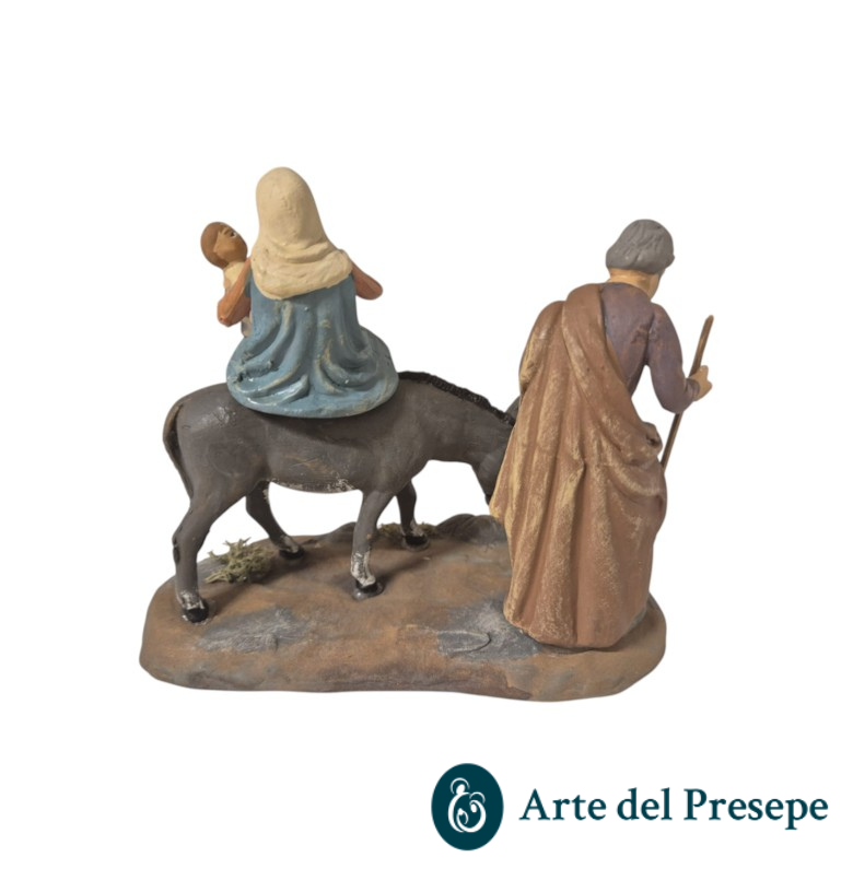 Fuga da Egitto in Terracotta da 10cm 168/26 - immagine 3