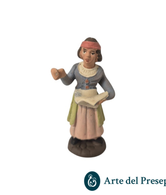 Donna con grembiule in mano in Terracotta da 7cm 178/26