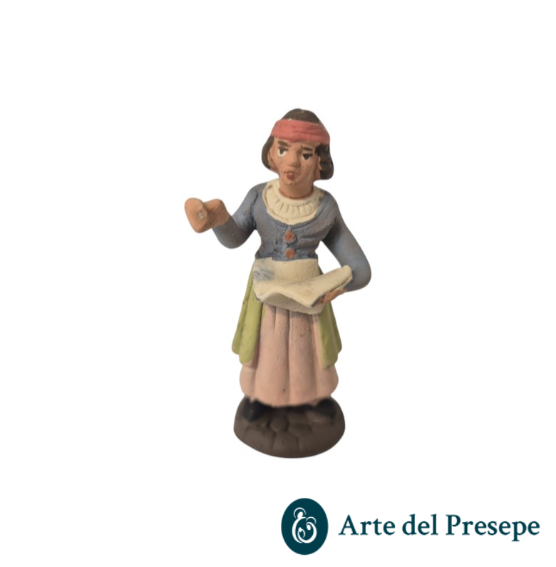 Donna con grembiule in mano in Terracotta da 7cm 178/26
