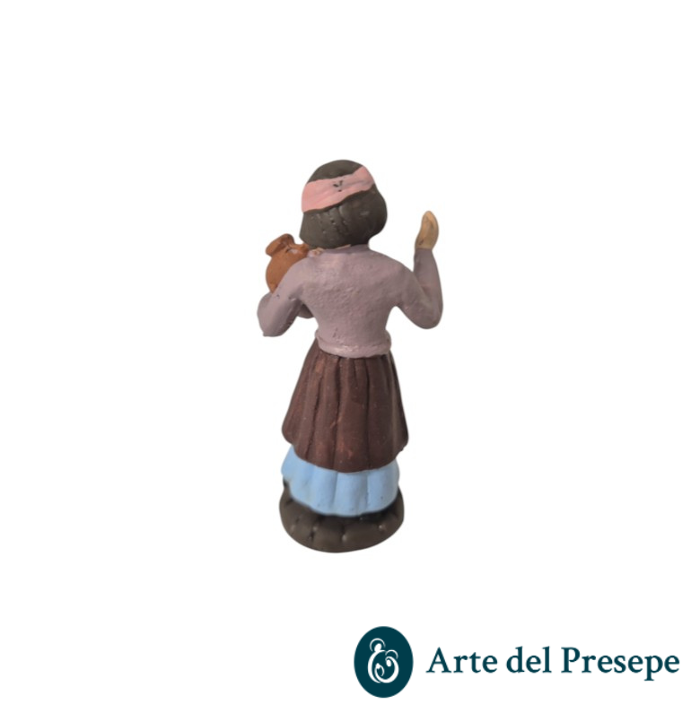 Donna con anfora in braccio in Terracotta da 7cm 179/26 - immagine 2