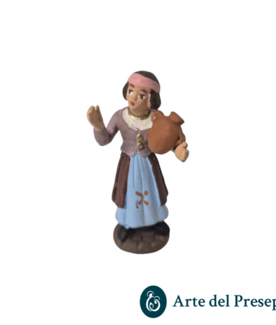 Donna con anfora in braccio in Terracotta da 7cm 179/26