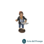 Uomo con quaglia in Terracotta da 7cm 182/26