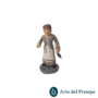 Donna con pesce in mano in Terracotta da 7cm 183/26