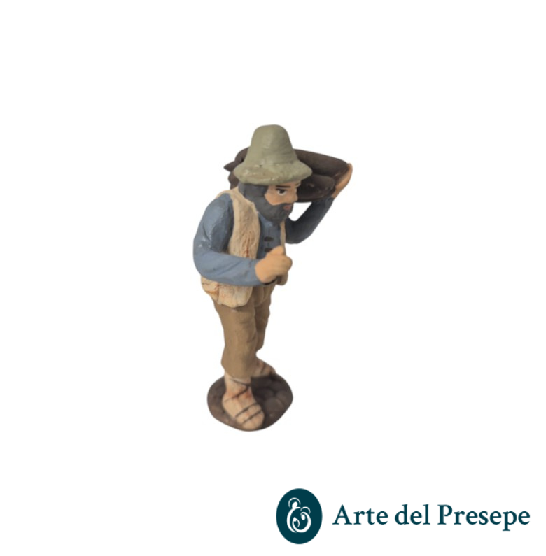 Boscaiolo in Terracotta da 7cm 184/26 - immagine 4