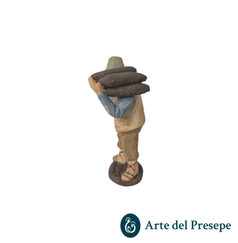 Boscaiolo in Terracotta da 7cm 184/26 - immagine 2