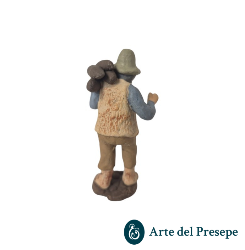 Boscaiolo in Terracotta da 7cm 184/26 - immagine 3