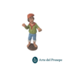 Uomo con cappello e braccia aperte in Terracotta da 7cm 186/26