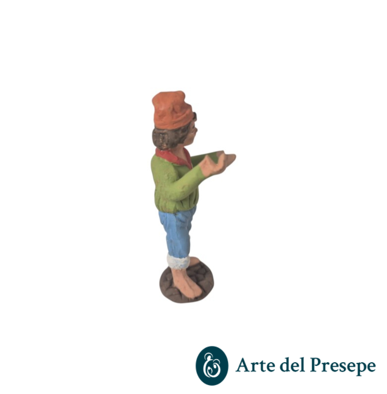 Uomo con cappello e braccia aperte in Terracotta da 7cm 186/26 - immagine 4
