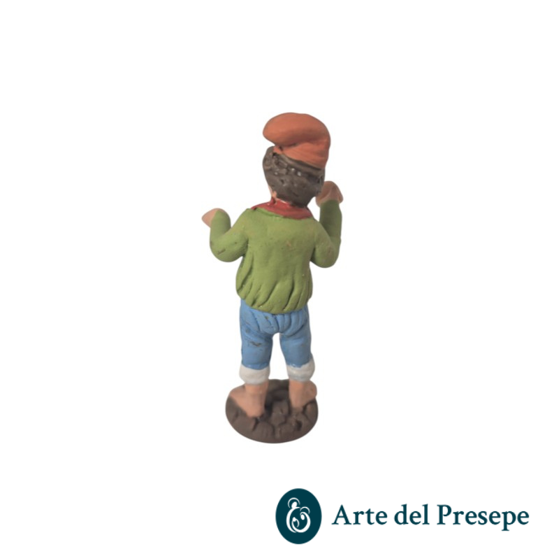 Uomo con cappello e braccia aperte in Terracotta da 7cm 186/26 - immagine 3