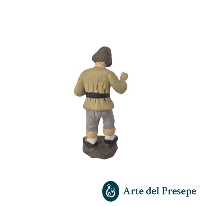 Uomo con coniglio in braccio in Terracotta da 7cm 187/26 - immagine 3
