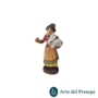 Donna con coniglio in braccio in Terracotta da 7cm 190/26