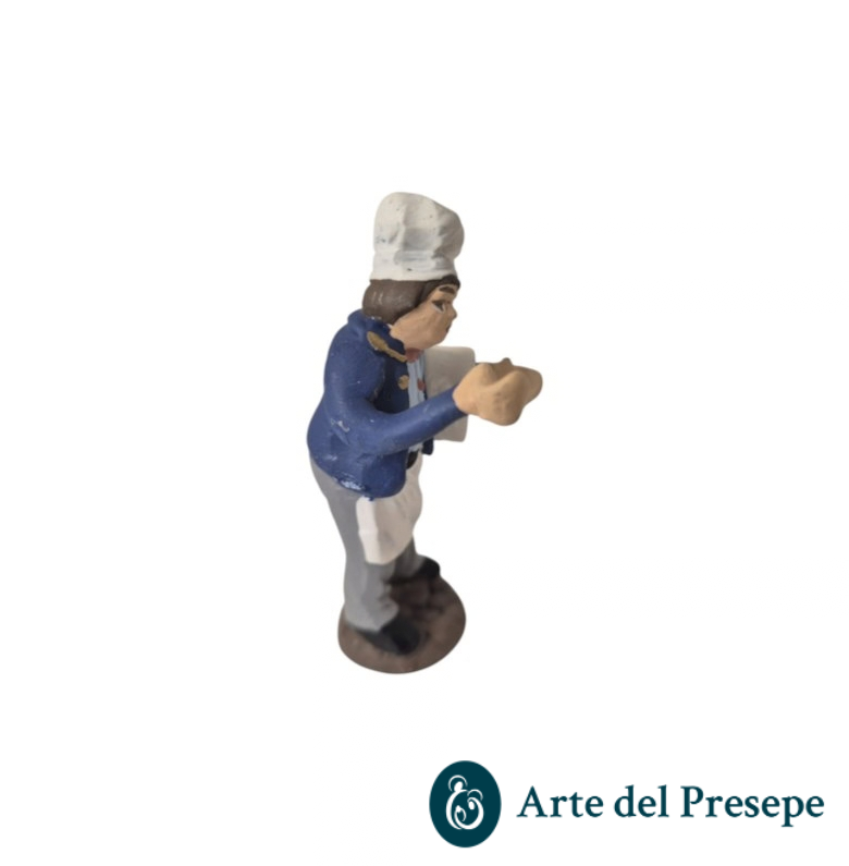 Cuoco con tovaglia in braccio in Terracotta da 7cm 202/26 - immagine 5