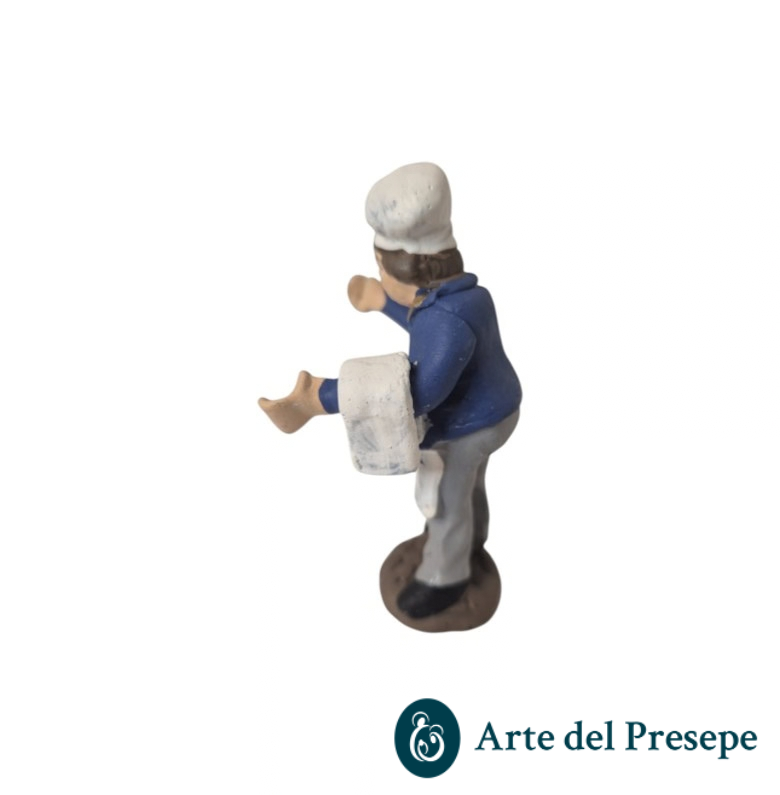 Cuoco con tovaglia in braccio in Terracotta da 7cm 202/26 - immagine 3