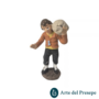 Uomo con sacco in Spalla in Terracotta da 7cm 211/26
