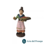 Donna con vassoio di frutta in mano in Terracotta da 7cm 212/26