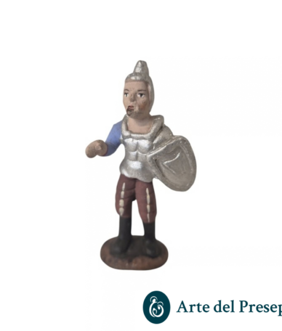 Soldato romano con scudo in Terracotta da 7cm 223/26
