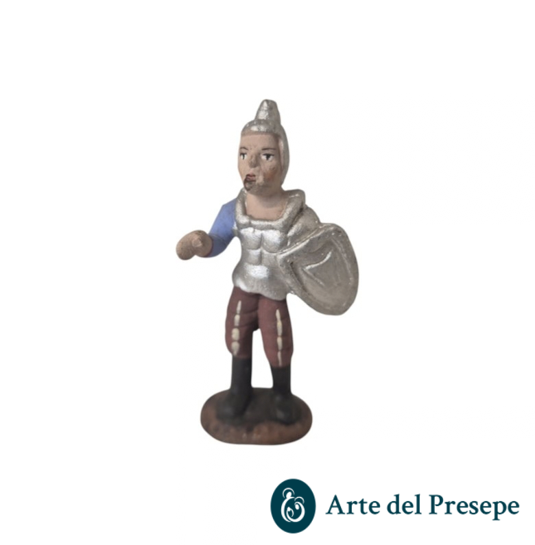 Soldato romano con scudo in Terracotta da 7cm 223/26