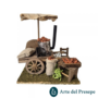 Scena carretto delle castagne con alimentazione elettrica per pastori trai 8 e i 11 cm 252/26