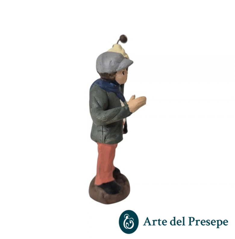 Uomo con cesto in spalla in Terracotta da 7cm 259/26 - immagine 4