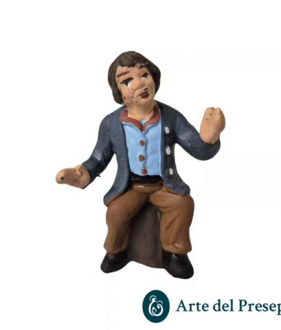 Uomo seduto con base in Terracotta da 7cm 260/26