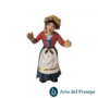 Donna seduta con tovaglia in testa con base in Terracotta da 7cm 261/26