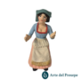 Donna seduta con panno in testa in Terracotta da 10cm 268/26