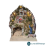 Presepe per pastori da 8/6 cm con Cascata-Forno e luci A/426