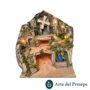 Presepe per pastori da 10/8/6 con Cascata-Mulino e luci A/526