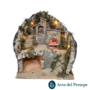 Presepe per pastori da 8/6 cm con Forno e luci A/626