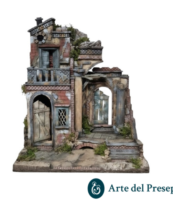 Rudere con balcone per pastori da 10/12/15 cm A/726