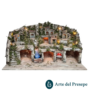 Presepe per pastori da 8/6 cm con Cascata-Forno e luci A/926