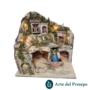 Presepe per pastori da 8/6cm con Cascata e luci A/1026