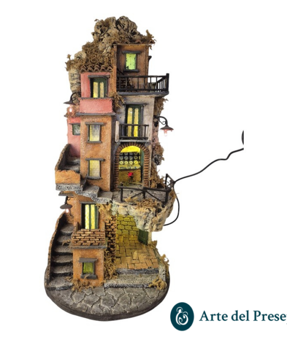 Presepe base tonda con Forno e luci TRASFORMATORE NON INCLUSO A/1526