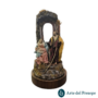 Presepe Natività in campana con occhi in vetro A19/26