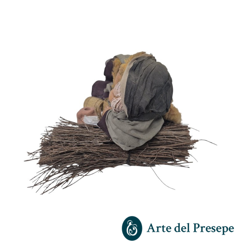Dormiente da 20cm in Terracotta vestiti in Stoffa 284/26 - immagine 2