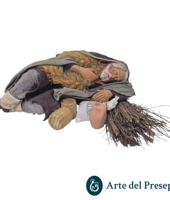 Dormiente da 20cm in Terracotta vestiti in Stoffa 284/26