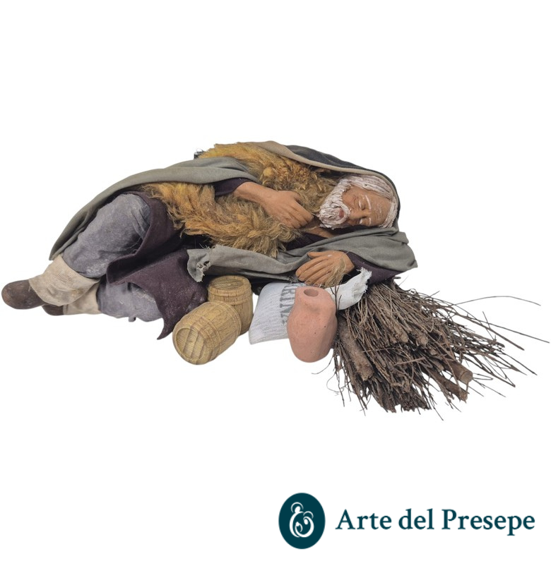 Dormiente da 20cm in Terracotta vestiti in Stoffa 284/26