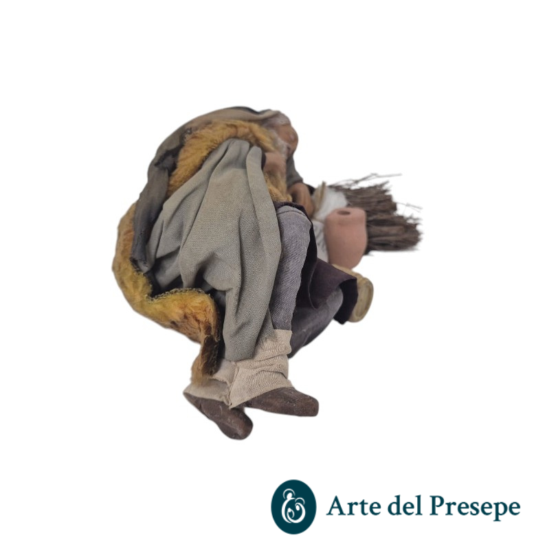 Dormiente da 20cm in Terracotta vestiti in Stoffa 284/26 - immagine 3