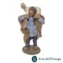 Buon Pastore in Terracotta da 20cm vestiti in Stoffa 285/26