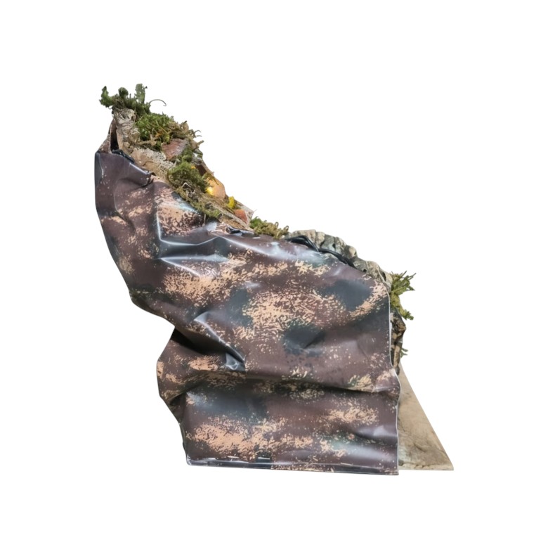 Presepe per pastori da 8/6cm con fontana e luci A/326 - immagine 3